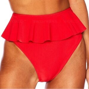 NWT Beach Riot Daisy Bikini Bottom in Red